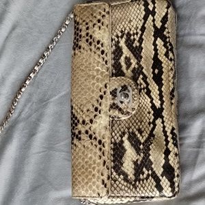 Chanel vintage python clutch